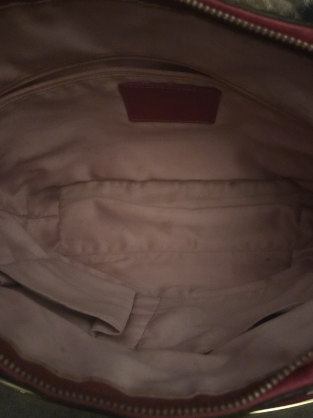 Vintage Y2K Coach Patent Leather Tote | Berry Pink Signature C Logo - Picture 8 of 17